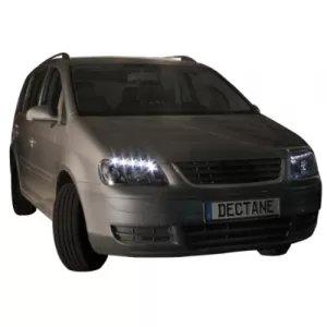 Faruri LED DRL DAYLIGHT compatibil cu VW Touran 1T Caddy (02.2003-10.2006) Negru-image-60503