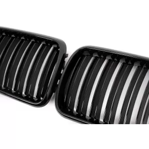 Central Kidney Grilles suitable for BMW 3 Series E36 LCI (11.1996-1999) Double Stripe Piano Black
