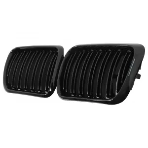 Central Kidney Grilles suitable for BMW 3 Series E36 LCI (11.1996-1999) Double Stripe Piano Black