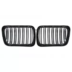 Central Kidney Grilles suitable for BMW 3 Series E36 LCI (11.1996-1999) Double Stripe Piano Black