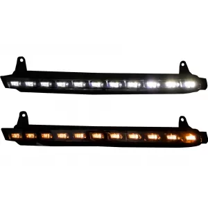 LED DRL Daytime Running Lights suitable for Audi Q7 4L (2006-2009) Turning Lights Facelift Design