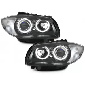 Scheinwerfer Angel Eyes für BMW 1er E81 E82 E87 E88 04-11 2 Halo Felgen-image-5989977