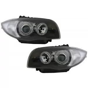 Scheinwerfer Angel Eyes für BMW 1er E81 E82 E87 E88 04-11 2 Halo Felgen-image-6060720