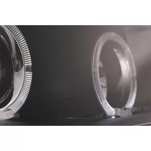 Angel Eyes Scheinwerfer für BMW 5er E60 E61 2004-2007 DAYLINE LED Schwarz-image-53106