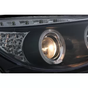 Angel Eyes Scheinwerfer für BMW 5er E60 E61 2004-2007 DAYLINE LED Schwarz-image-6089569