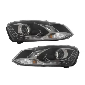 image-34-DAYLINE fényszóró VW Polo 6R 09+ LED DRL helyzetjelző fekete