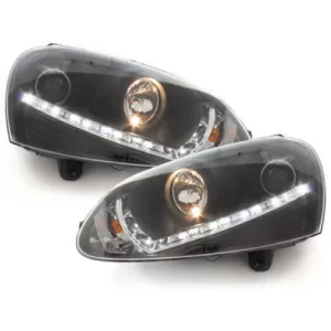 image-47-DAYLINE fényszóró VW Golf V 03-09 DRL optikás HID fekete