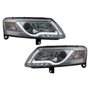image-49-Fényszóró LED DRL AUDI A6 4F (2004-2007) helyzetjelzővel króm