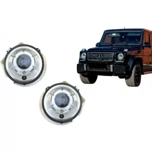 Scheinwerfer Chrom für Mercedes G-Klasse W463 1989-2012 Bi-Xenon-Look-image-6102288
