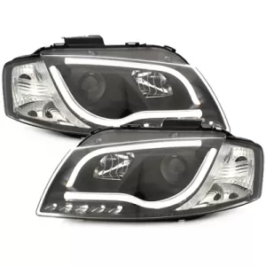 Faruri LED DRL compatibil cu Audi A3 8P (05.2003-03.2008) Negru-image-5989378