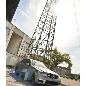 Bodykit für Mercedes C W204 2007-2015 MOPF C63 Design Stoßfänger Seitenschweller-image-40864