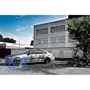 Bodykit für Mercedes C W204 2007-2015 MOPF C63 Design Stoßfänger Seitenschweller-image-40865