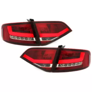 image-3-LED stražnja svjetla prikladna za AUDI A4 B8 8K limuzina (2007-2010) crvena / Bistro
