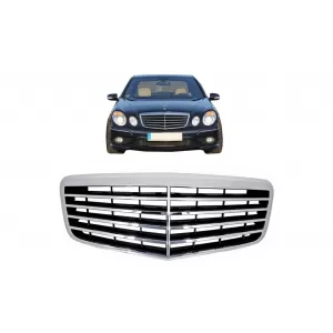 Front Grille suitable for Mercedes E-Class W211 (2006-2009) Facelift Design