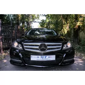Scheinwerfer LED DRL für Mercedes W204 S204 C-Klasse Facelift 11-14 Schwarz-image-6086402