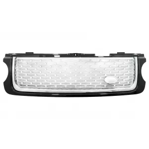 image-1-Középső rács Land Rover Range Rover Vogue III (L322) (2010-2012) fekete-ezüst Autobiography Supercharged kiadás