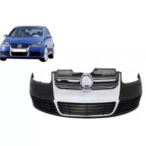 Első lökhárító VW Golf V 5 (2003-2007) Jetta (2005-2010) R32 Look króm rács-image-6099249