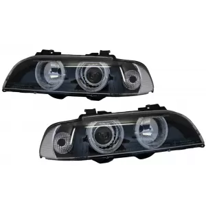 image-29-Angel Eyes Prednja svijetla prikladna za BMW serije 5 E39 (1996-2003) Facelift Dizjan Black Chrom Edition