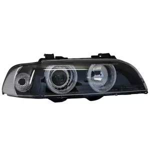 Angel Eyes Scheinwerfer für BMW 5er E39 96-03 Facelift Schwarz Chrom Edition-image-5994748