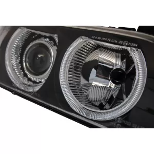 Angel Eyes Scheinwerfer für BMW 5er E39 96-03 Facelift Schwarz Chrom Edition-image-6014726