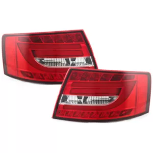 LED Light Bar Задни светлини подходящи за AUDI A6 Лимузина 04-08 Червен/кристал-image-65813