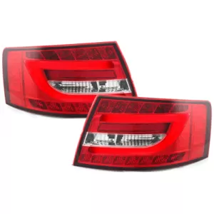 LED Light Bar Задни светлини подходящи за AUDI A6 Лимузина 04-08 Червен/кристал-image-65816