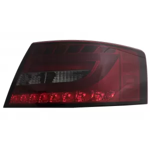 Feux LED pour Audi A6 C6 4F Limousine 04.2004-2008 Rouge Fumée 7PIN-image-44042