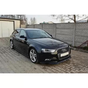 Abdeckungen Nebelscheinwerfer für AUDI A4 B8 Facelift 2012-2015 RS4 Look Schwarz & Chrom-image-6067949