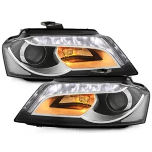 image-36-Prikladno za AUDI A3 8P 8P1 8PA (2009-2013) Facelift LED dnevna svjetla Prednja svijetla Xenon izgled crna