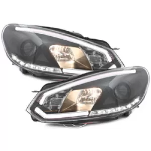 image-1-Fényszóró LED DRL VW Golf VI 6 (2008-2012) fekete