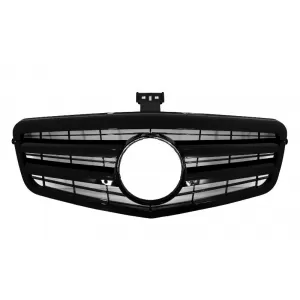 image-2-Első hűtőrács közép hűtőrács MERCEDES Benz E Class W212 (2009-2013) típushoz All Black Sport Design