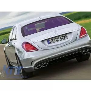 Hangtompított kipufogóvégek Mercedes Benz S-osztály W222, E-osztály W212/S212 Facelift, CLS W218, SL-osztály R231 E63 S63 SL65 AMG Design-image-56701