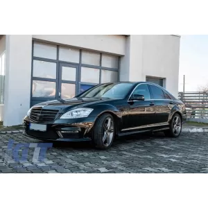 Front Grille suitable for Mercedes S-Class W221 Facelift (2010-2013) S63 S65 Design Piano Black
