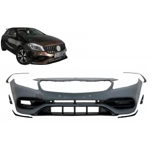 Front Bumper suitable for Mercedes A-Class W176 (2012-2018) A45 Design Facelift Look
