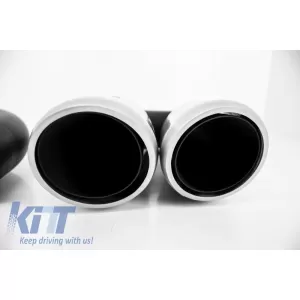 Ornamente Evacuare compatibil cu Porsche Cayenne 92A V6 V8 Petrol (05.2010-09.2014) GTS Design Silver-image-5987932