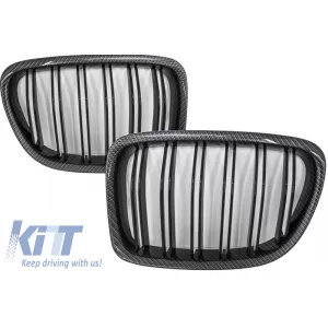 image-11-BMW X1 E84 (2009-2014) Középső hűtőrács vese rács karbon design