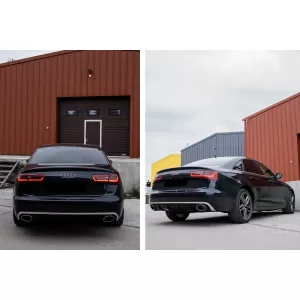 Diffuseur arrière pour Audi A6 C7 4G Limousine Avant 2010-2014 Épuiser Conseils RS6 Look-image-6019230