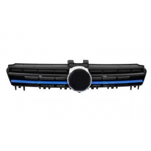 image-73-Khlergrill Mittelgrill für VW Golf 7 VII 2012–2017 R-Line GTE-Design Blaue Einsätze
