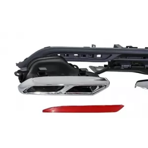 Hátsó lökhárító diffúzor és kipufogóvégek Mercedes S-Class W222 13+ modellekhez, S65 design, AMG Line Sport Body Kithez-image-6018658