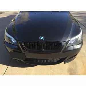Central Kidney Grilles suitable for BMW 5 Series E60 E61 (2003-2009) Double Stripe M Design Piano Black