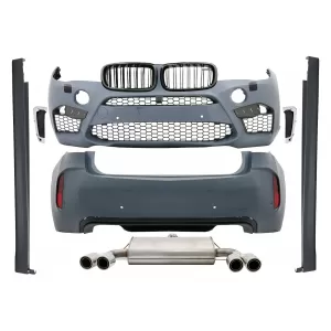 image-16-Bodykit für BMW X6 F16 2015-2020 X6M Design M-Paket Stoßstange Seitenschweller Auspuffanlage