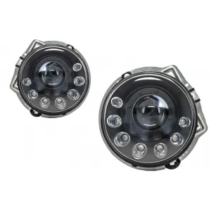 image-22-LED Prednja svijetla prikladna za Mercedes G-klasu W463 (1989-2012) Bi-Xenon Dizjan crna