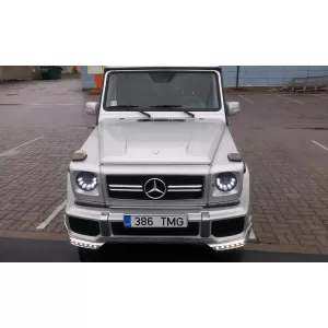 Faruri LED DRL compatibil cu Mercedes G-Class W463 (1989-2012) Bi-Xenon Design Negru-image-6021031