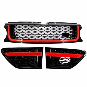 Ansamblu Bara fata si Grile Negru/Rosu compatibil cu Land Range Rover Sport L320 (2009-2013) Autobiography Design-image-6044757