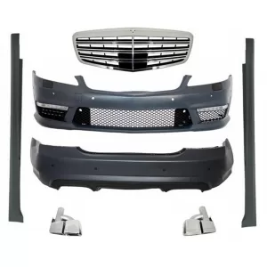 image-63-Komplett S63 S65 Body Kit MERCEDES-Benz S-osztály W221 balkormányos (2005-2013) modellekhez, facelift hűtőráccsal és kipufogóvégekkel
