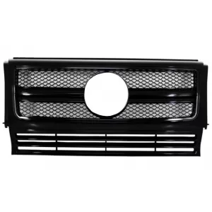 image-20-Kühlergrill Frontgrill für Mercedes G-Klasse W463 90-17 G65 G63 Design Volles Schwarz