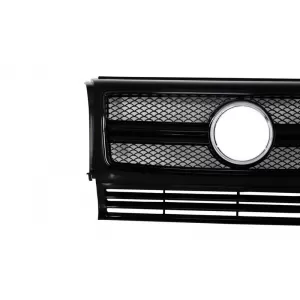 Front Grille suitable for Mercedes G-Class W463 (1990-2017) New G65 G63 Design Full Piano Black