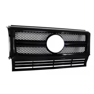 Front Grille suitable for Mercedes G-Class W463 (1990-2017) New G65 G63 Design Full Piano Black