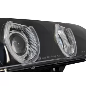 Faruri Angel Eyes compatibil cu BMW Seria 5 E39 Sedan Touring (1996-2003) Editie Negru Gri-image-6044488