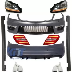 image-5-Komplett Body Kit MERCEDES C-osztály W204 modellekhez, Facelift C63 Dizájn